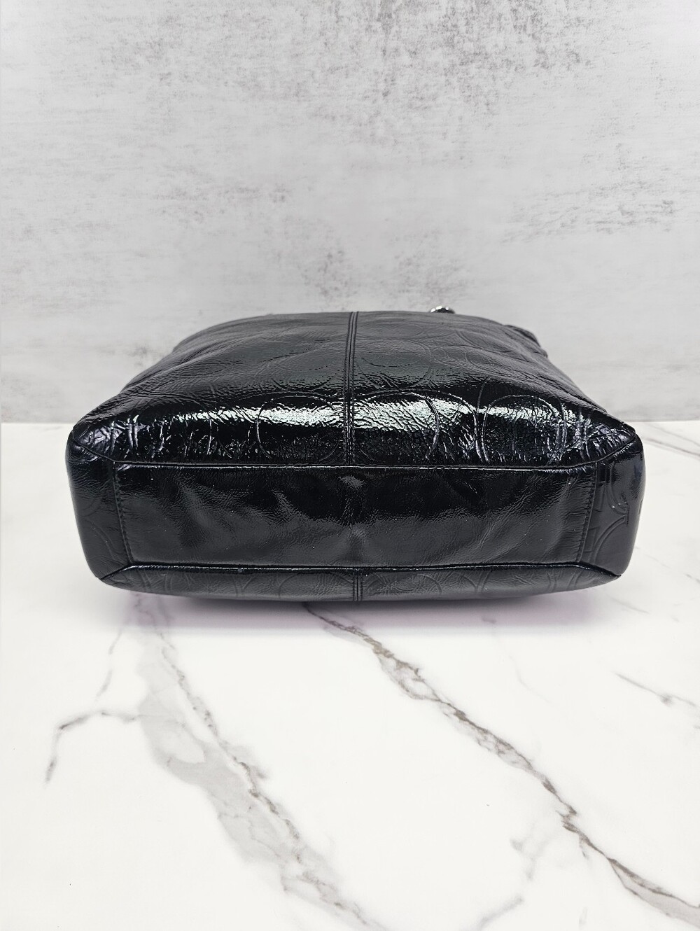 Coach Black Patent Leather Gallery Tote - Picture 5 of 8